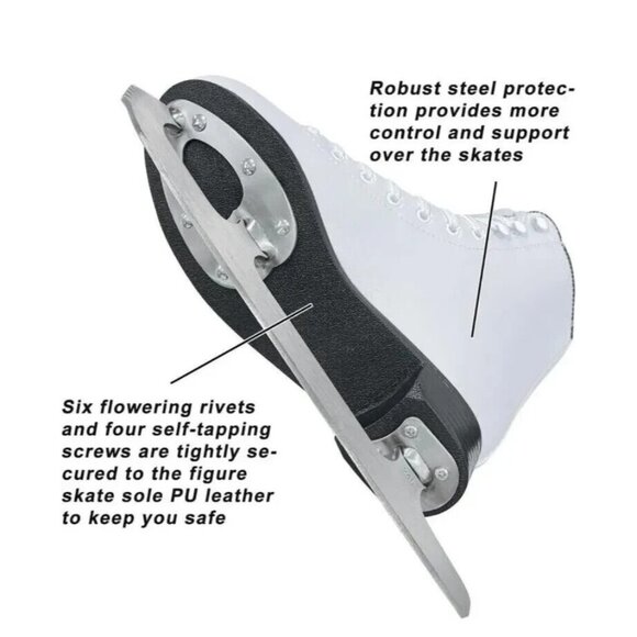 Nattork Coolmax Figure Skates Women's Size 10 White NIB - Picture 16 of 16